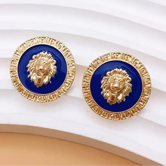 NEW Luxury Designer Elegant Stud Earrings - Gold - Picture 2 of 2